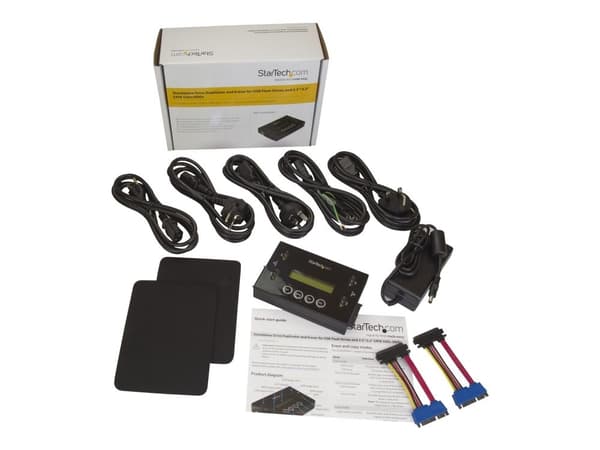 StarTech Drive Duplicator & Eraser for USB Flash Drives & 2.5 / 3.5" SATA SSDs/HDDs- 1:1 duplication plus cross-interface - Standalone (SU2DUPERA11...