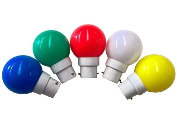 LYSKILDE BLÅ 1W/1.4W B22 ø45mm. Plast Kugle