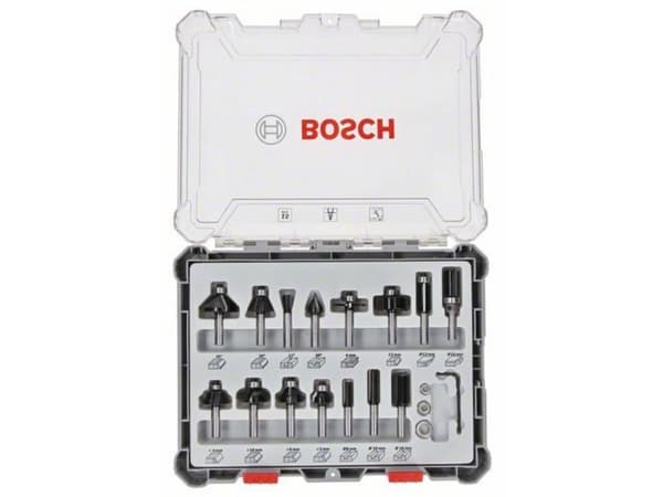 Bosch - Fresekutter - for bløtt tre, løvtre - 15 deler