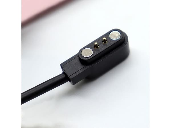 Hurtel magnetlader HUL-01 2-pin 2,8 mm til smartklokker 60 cm – sort