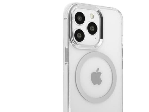 Guess Metal Outline MagSafe-deksel for iPhone 13 Pro / iPhone 13 - sølv