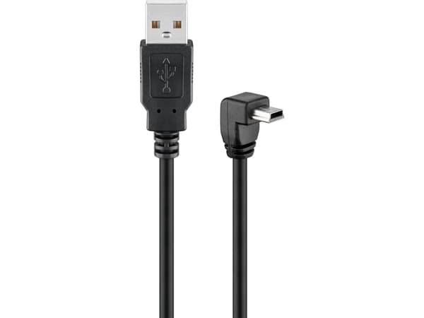 Goobay 4040849939716, 1,8 m, USB A, Mini-USB B, USB 2.0, Hankjønn/hankjønn, Sort