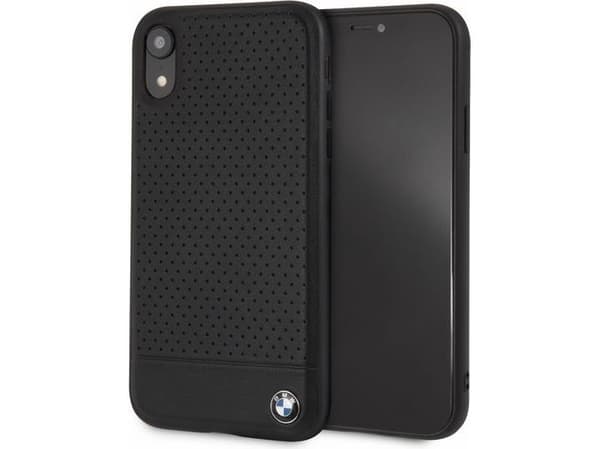 BMW hardcase BMHCI61PEBOBK - iPhone XR - sort/sort - perforert Signature