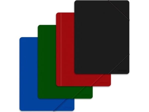 Office Products elastisk mappe A4 PP 500 mikron 3 klaffer grønn
