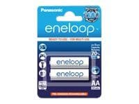 Panasonic eneloop BK-3MCCE - Batteri 2 x AA-typ - NiMH - (uppladdningsbart) - 1900 mAh