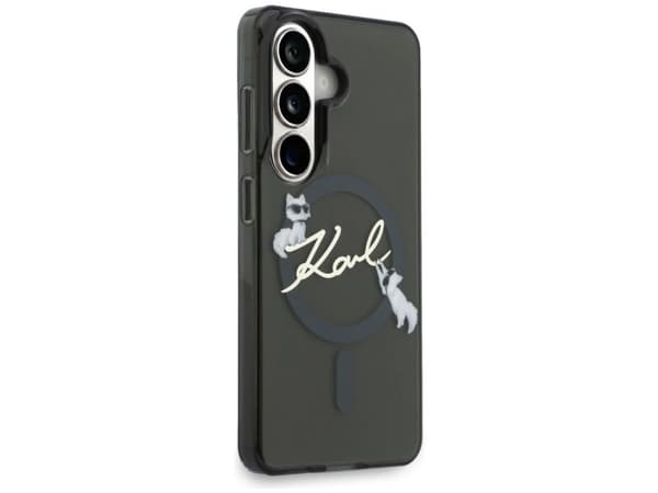 Karl Lagerfeld IML KC Script MagSafe Case for Samsung Galaxy S26 Plus - Black