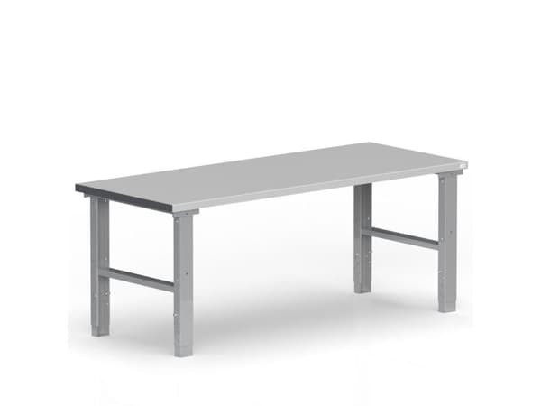 Filebænk 2000x800 mm stål bordplade