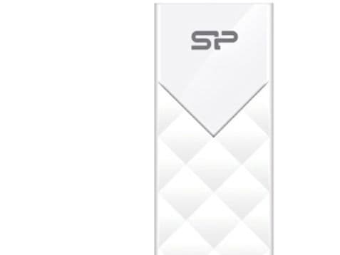 SILICON POWER Ultima U03 - USB flash-enhet - 8 GB - USB 2.0 - snövit