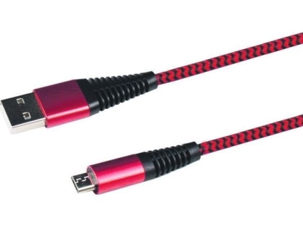 2GO 795945, 1 m, USB B, Micro-USB B, Rød