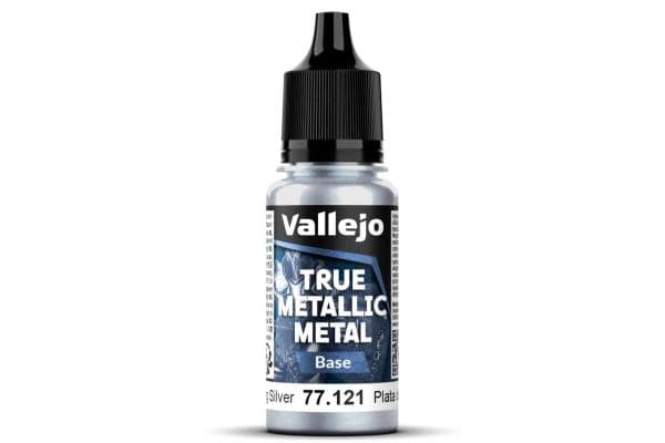 Vallejo 77.121 True Metallic Metal Base Sterling Silver (18 ml)