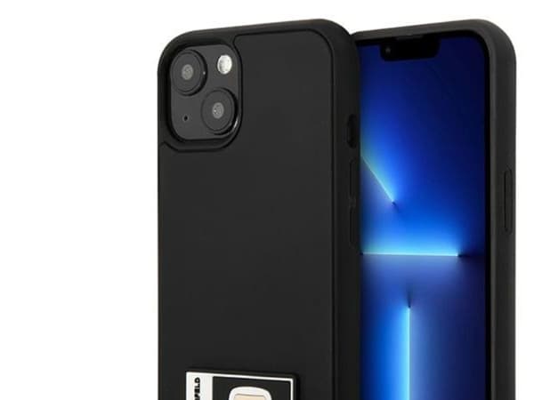 Karl Lagerfeld Ikonik Patch-etui til iPhone 13 - svart