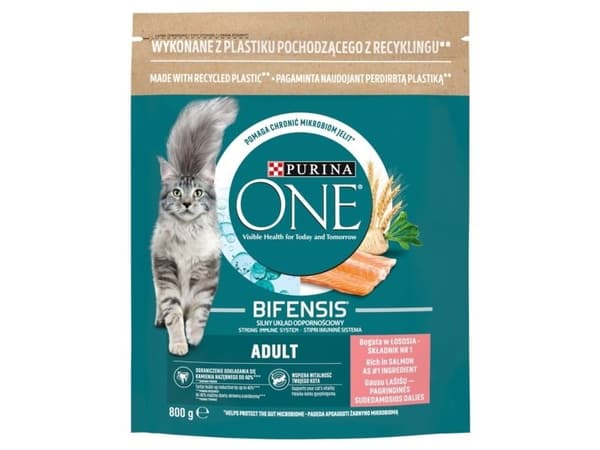 PURINA One Bifensis Adult Salmon - tørfoder til kattekillinger - 800 g