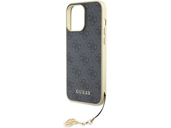 Guess 4G Charms Collection-deksel til iPhone 15 Pro Max - grå