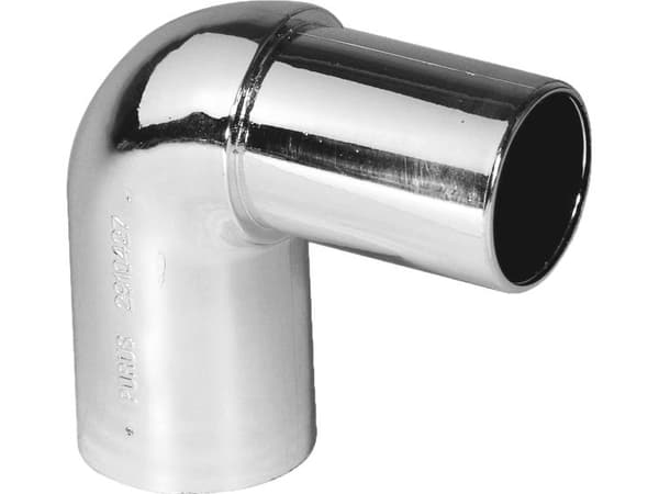 Purus vinkel 90 grader 32 mm indstik/spids i krom PP