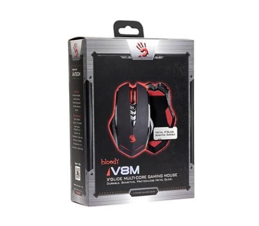 A4Tech Bloody V8m - Mus - optisk - 8 knapper - kablet - USB