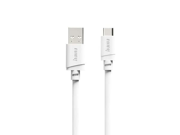 Hama 00201813, 2 m, USB A, USB C, USB 2.0, 0,48 Gbit/s, Hvit