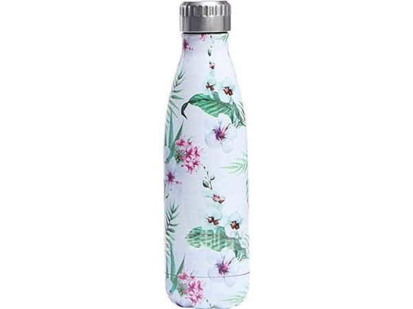 Termoflaska med blommönster