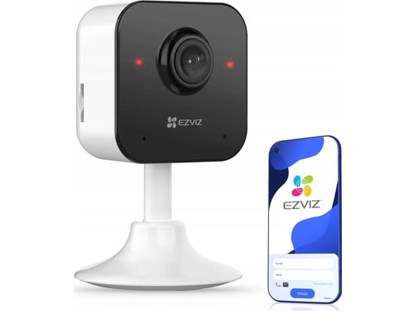 EZVIZ H1c, IP-säkerhetskamera, inomhus, Trådlös, Amazon Alexa & Google Assistant, Tak/vägg/bord, Vit