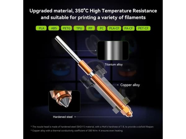 Creality 3D-skriver Keramisk hotend-hode for Creality K2 Plus} 3D-skriver