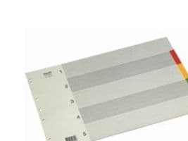 Faneblade Bantex Strong-Line® 5-delt, plast, A3, tværformat