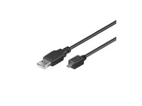 Goobay 93972, 1,8 m, USB A, Mini-USB B, USB 2.0, 0,48 Gbit/s, Sort
