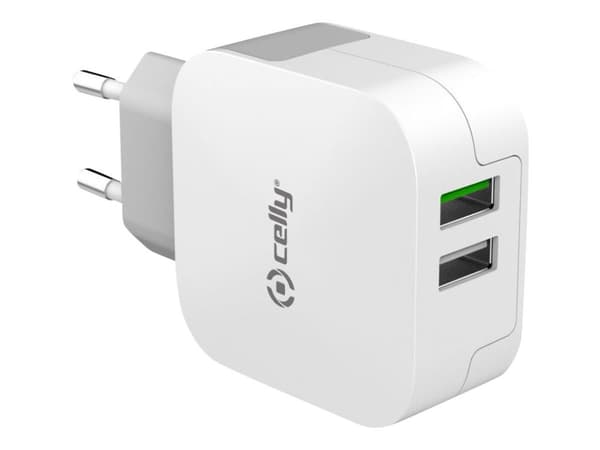 Celly TC2USBTURBO - Strömadapter - 3.4 A (2 x USB)