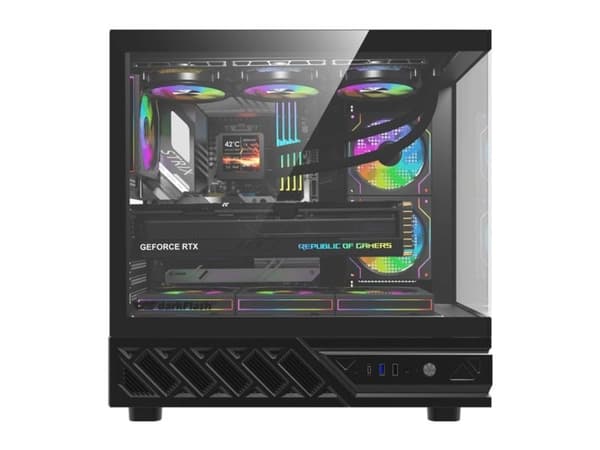 DarkFlash DS950 datakabinett (svart) + 6 vifter