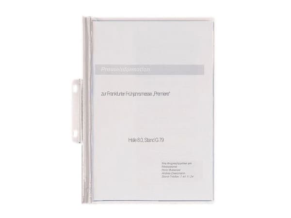 Durable 2250-02, Transparent, Vit, PVC, 30 ark, A4, 1 styck