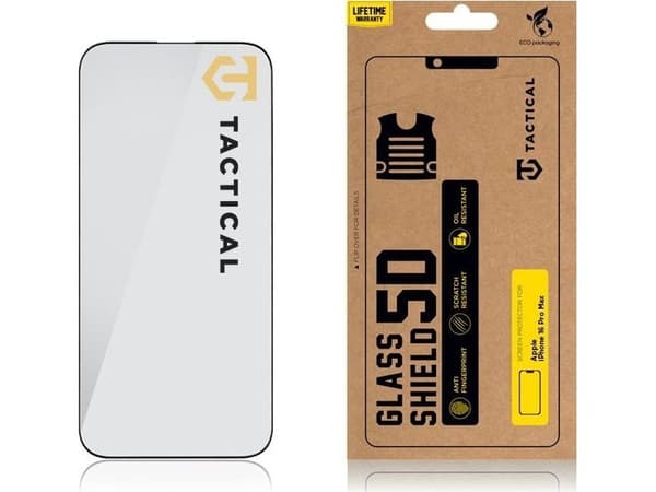 Taktiskt “Glass Shield 5D” iPhone 16 Pro Max Black