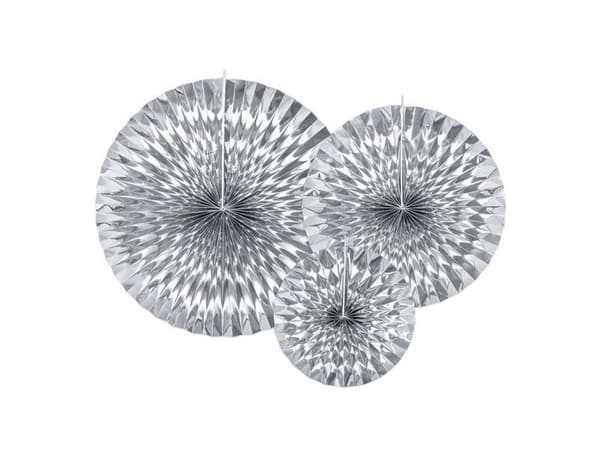 PartyDeco Rosetten, Dekoration, Silver, Grattis, Vägg, Alla, Ej för barn under 36 månader