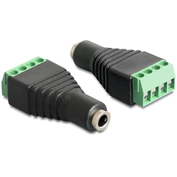 DeLOCK 65457, 3.5mm, 4pin, Musta, Vihreä