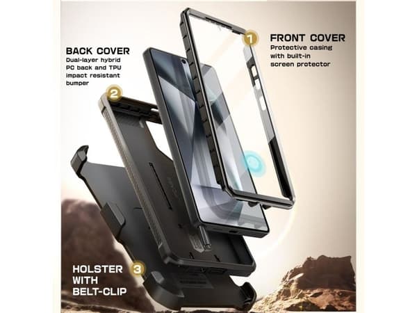 Supcase Unicorn Beetle Pro 2-set do Galaxy S25 Ultra czarny
