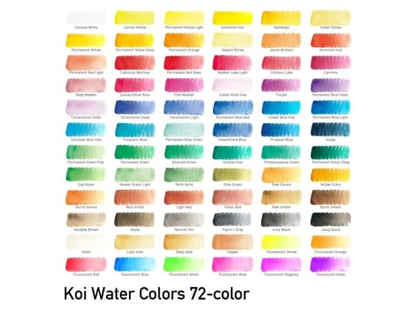 Sakura Koi vattenfärgsstudioset | 72 half pans