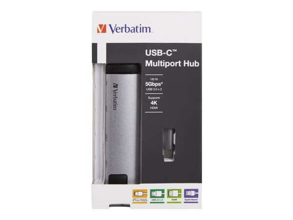 Verbatim - Dockningsstation - USB-C - HDMI - 1GbE
