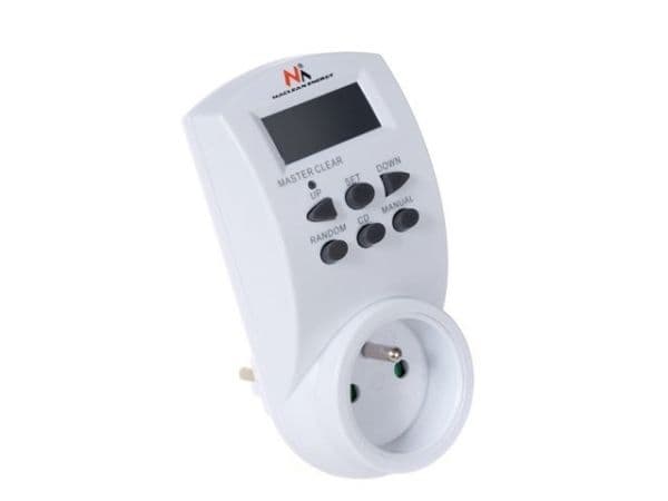 Maclean MCE05, Daglig timer/veckotimer, Vit, Digital, Knappar, 12 timmar/24 timmar, CE