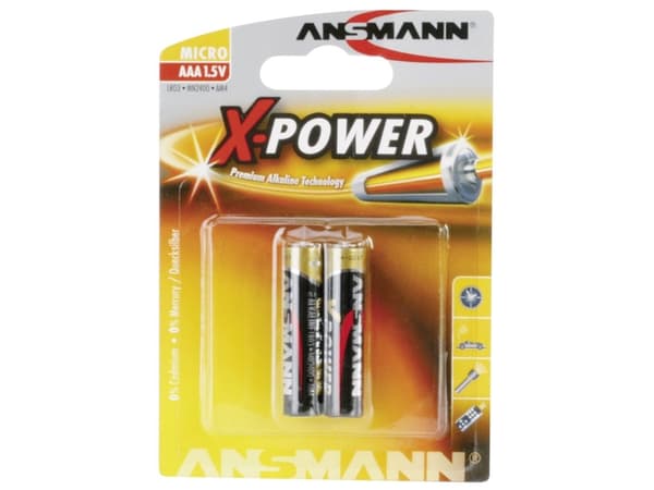 ANSMANN X-POWER Micro AAA - Batteri 2 x AAA - Alkalisk