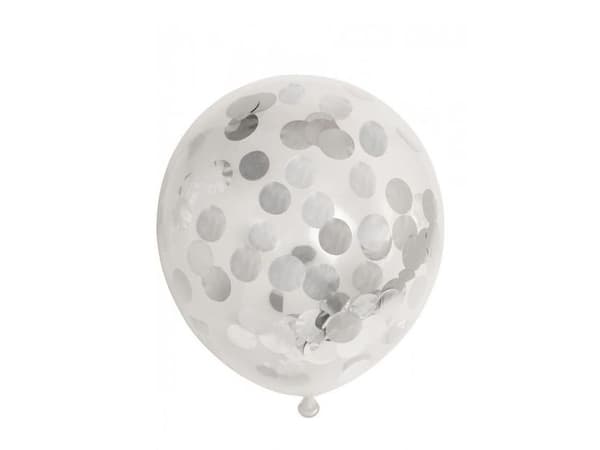 Balloner med sølv konfetti
