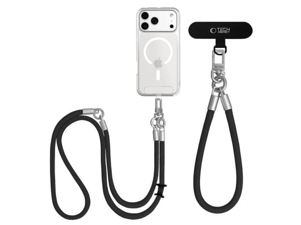 Tech-Protect telefonstropp C10S Rope - svart/titan
