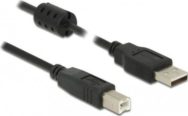 Delock - USB-kabel - USB (hann) til USB-type B (hann) - USB 2.0 - 50 cm - svart