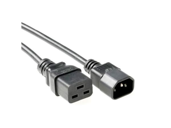 ACT Powercord C14 - C19 black 1 m