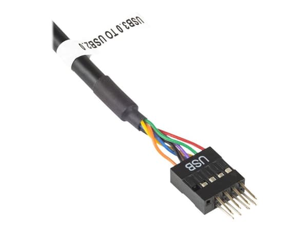 Akyga AK-CA-75 - Intern USB-adapter - 19-pins USB 3.0-plugg (hunn) til 9-pins USB 2.0-plugg (hann) - 20 cm - grå