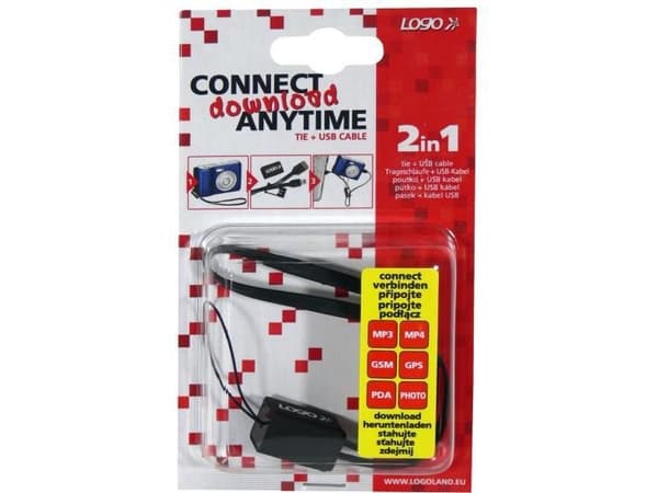 USB Logo USB-A - miniUSB-kaapeli 0,3 m musta (24904)