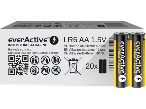 Everactive EVLR6S2IK, Engangsbatteri, AA, Alkalinsk, 1,5 V, 40 stykker, 2700 mAh