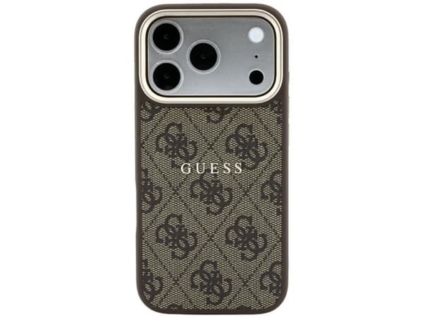 Guess Embossed 4G Classic MagSafe Case for iPhone 17 Pro / 18 Pro - Brown