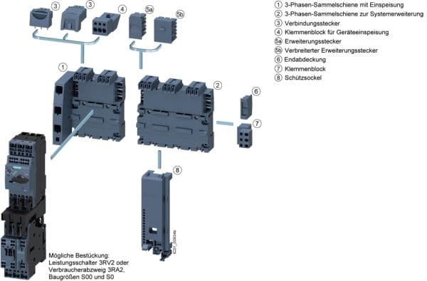 Siemens 3RV2917-6A Effektkontakt-tilbehør 10 stk
