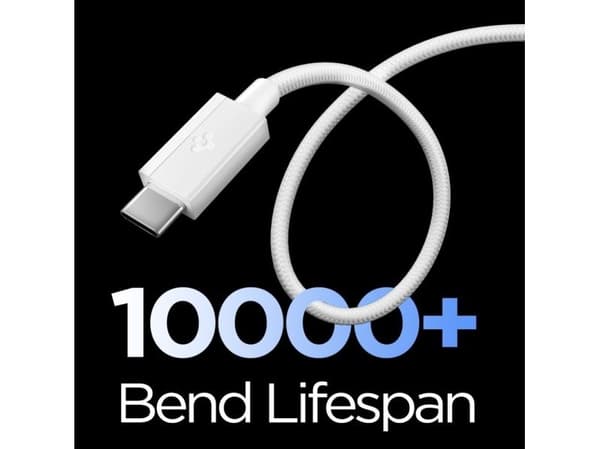 USB-A til USB-C-kabel Spigen EB6015AC, 60W, 3A, 1,5 m, hvit ACA10413