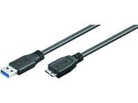 MicroConnect - USB-kabel - Micro-USB typ B (hane) till USB typ A (hane) - USB 3.0 - 5 m - svart