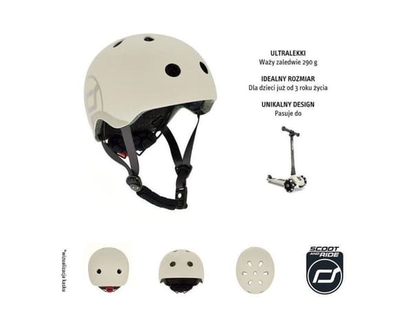 Scoot & Ride hjelm S-M Ash