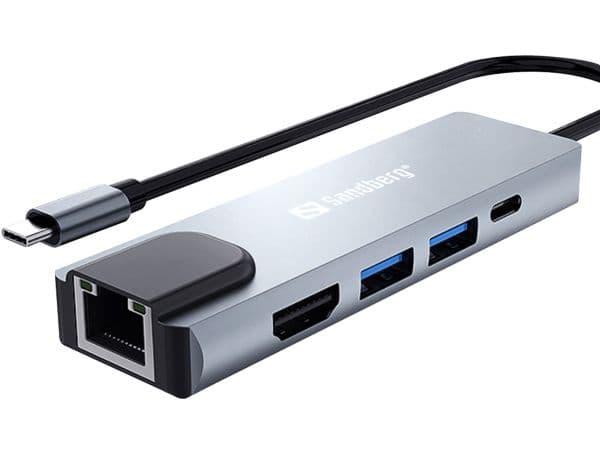 Sandberg - Dockningsstation - USB-C - HDMI - 1GbE