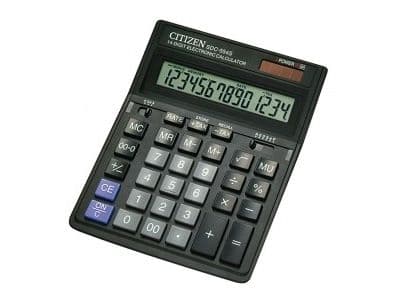 Citizen SDC-554S - Skrivbordskalkylator - 14 siffror - solcellspanel, batteri - svart